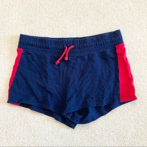 Divided h&m womens xs navy shorts casual red stripe basic 100% cotton